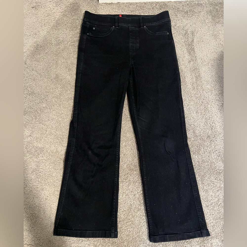 SPANX Kick flares jeans- black color- size large